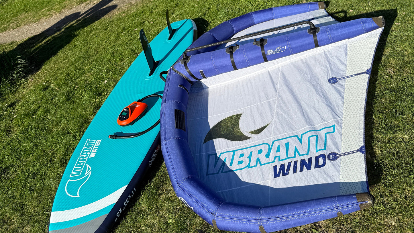 Utleie komplett wingfoil nybegynner utstyr m/oppblåsbart brett