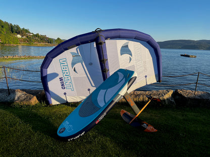 Utleie komplett wingfoil nybegynner utstyr  m/oppblåsbart brett