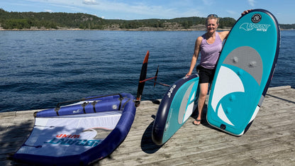 Utleie komplett wingfoil nybegynner utstyr  m/oppblåsbart brett