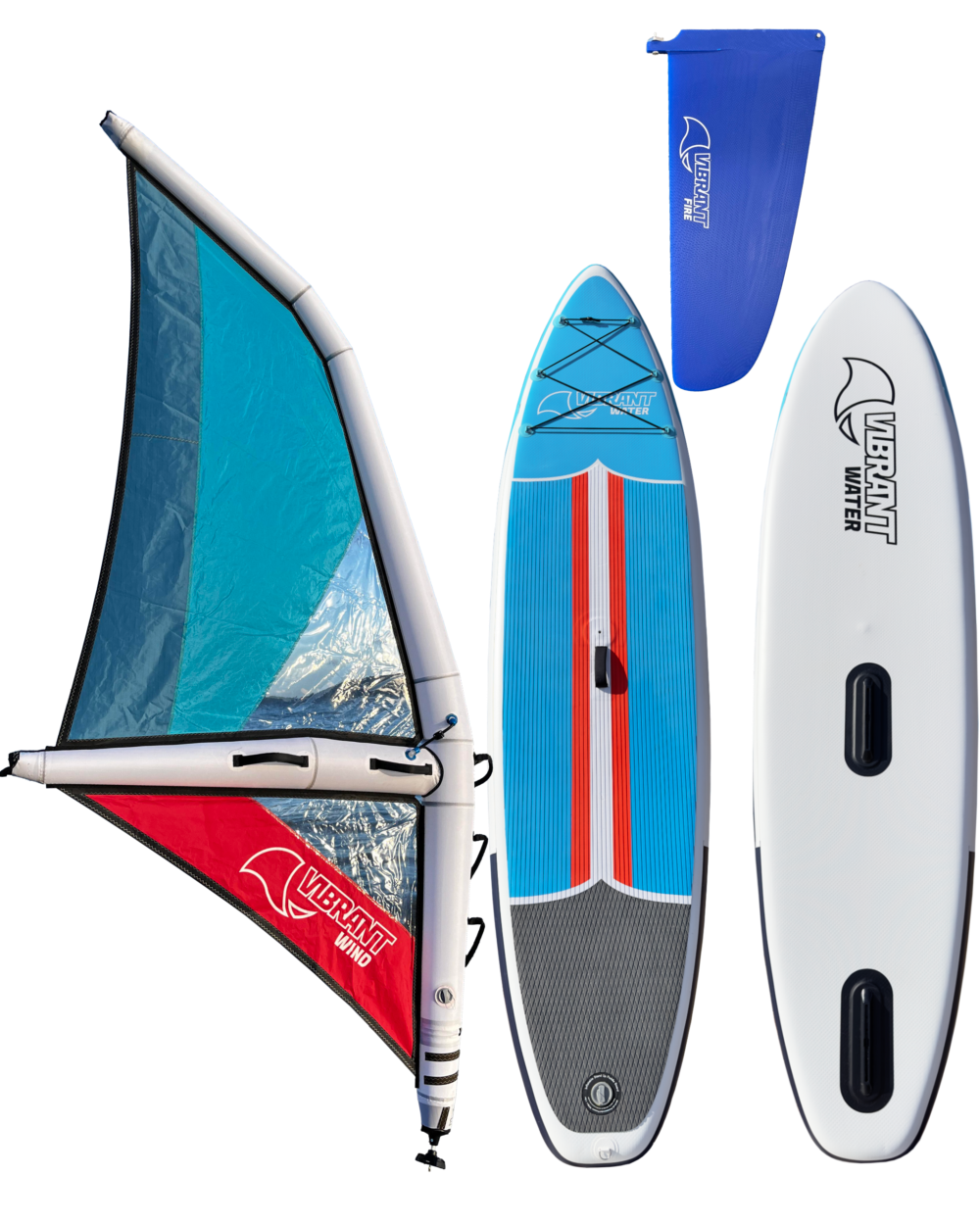 VIBRANT SURF - WindSUP package w/inflatable sail, 15" center fin