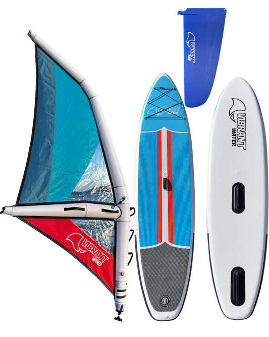 VIBRANT SURF - WindSUP package w/inflatable sail, 15" center fin